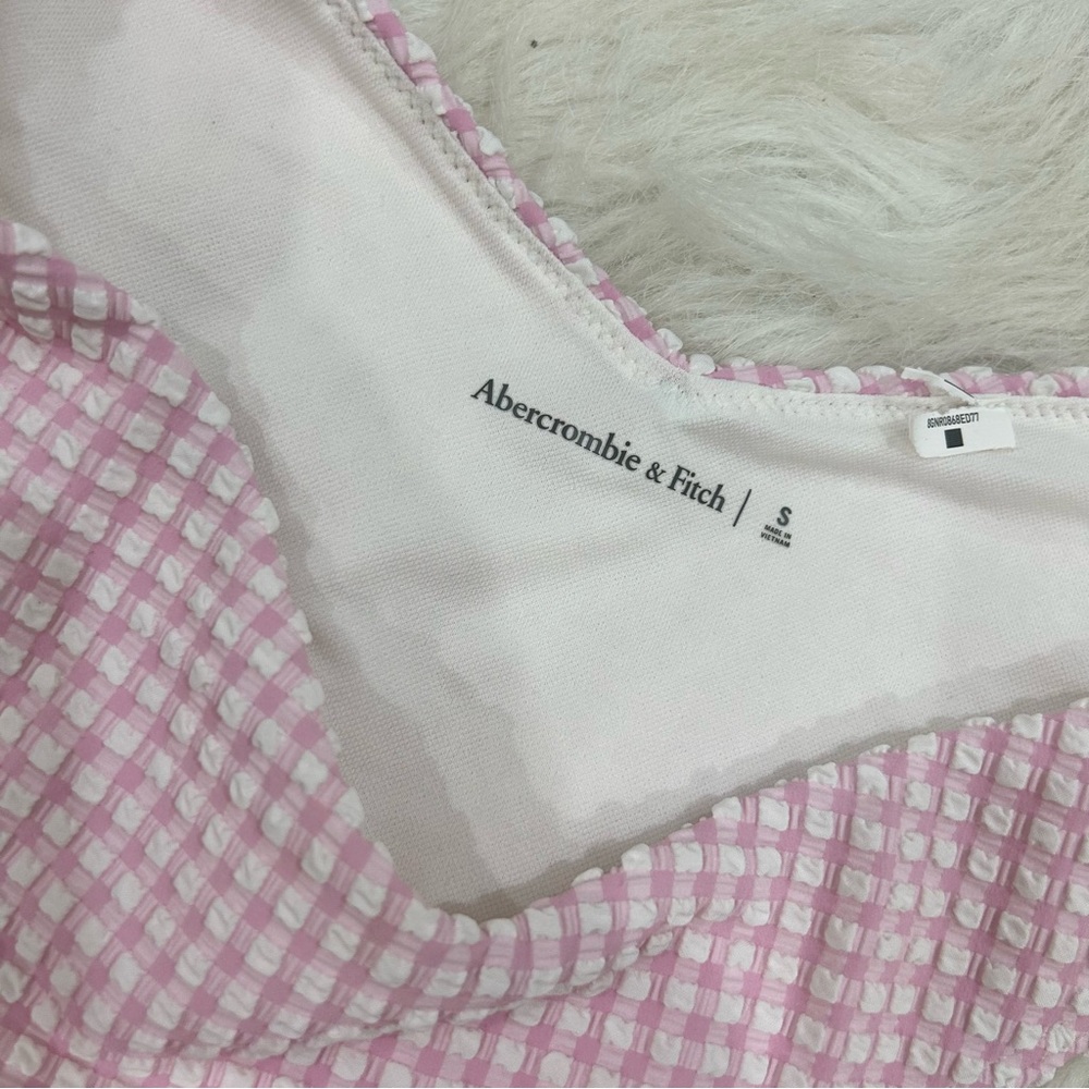 Abercrombie & Fitch Pink Checkered Bikini Bottom SMALL - Picture 4 of 4